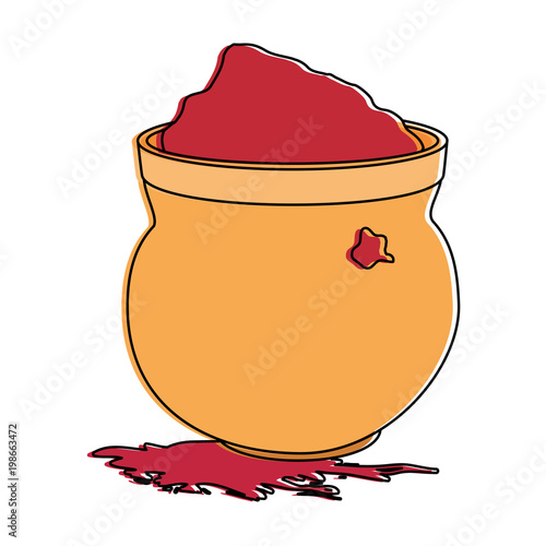 cauldron with powder holy celebration