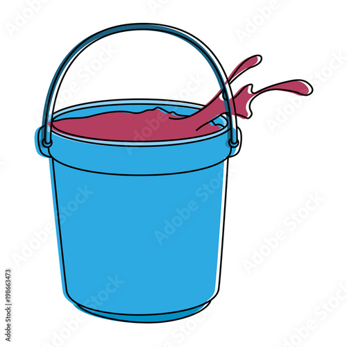 color powder in bucket plastic holy celebration