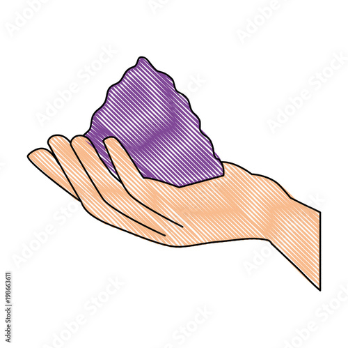 hand with powder holy celebration