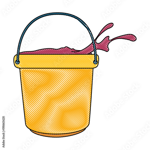 color powder in bucket plastic holy celebration