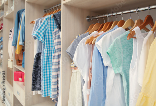 Large wardrobe with female ...