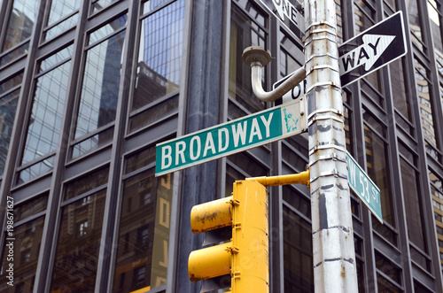Broadway street sign, Manhattan New York