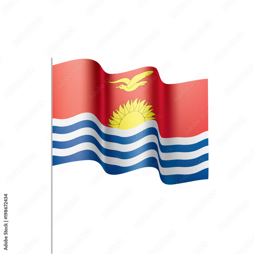 Fototapeta premium Kiribati flag, vector illustration