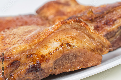 Chinese roasted and crispy bbq pork