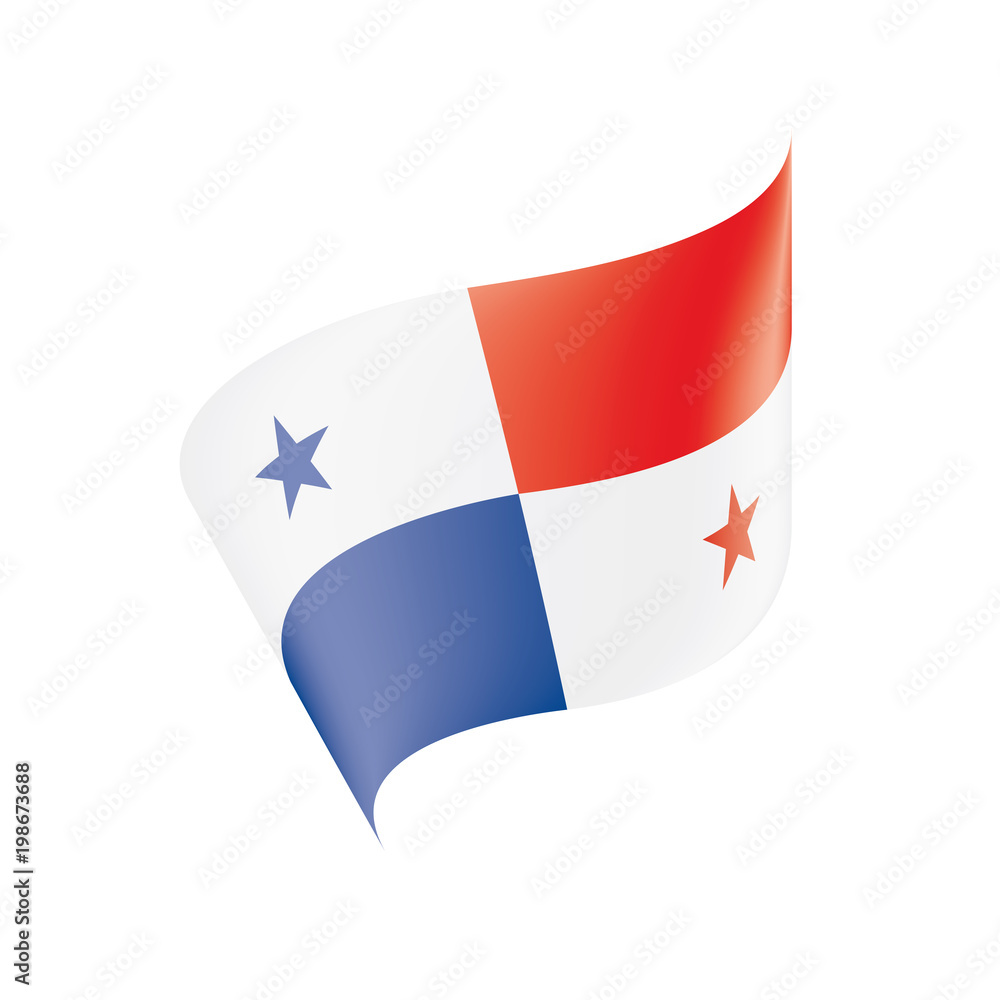 Panama flag, vector illustration Panama flag, vector illustration
