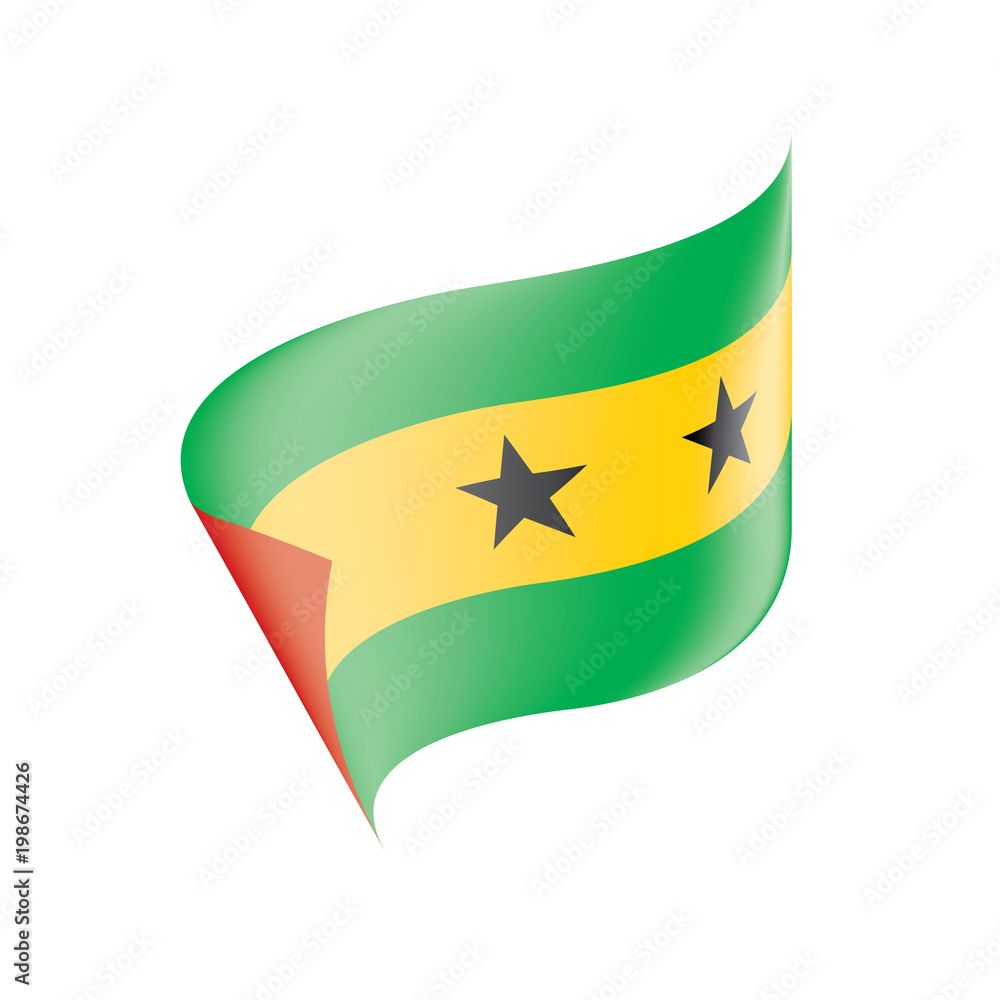 Sao Tome and Principe flag, vector illustration Sao Tome and Principe flag, vector illustration