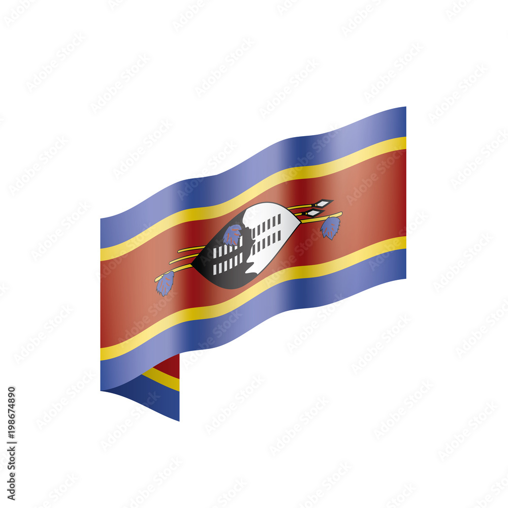 Swaziland flag, vector illustration Swaziland flag, vector illustration