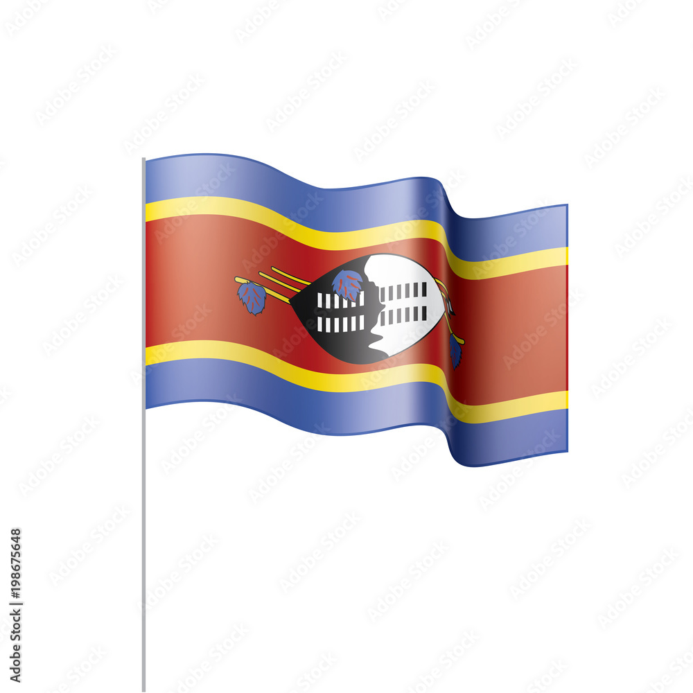 Swaziland flag, vector illustration Swaziland flag, vector illustration