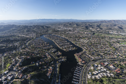 Aerial view of Westlake isl...
