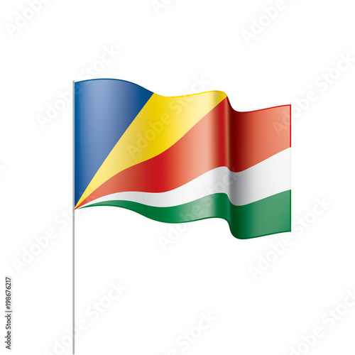 Seychelles flag  vector illustration