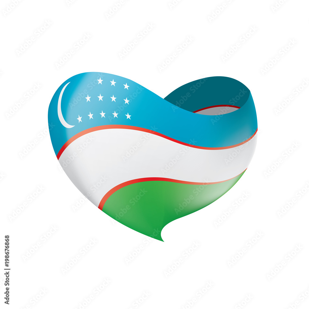Uzbekistan flag, vector illustration Uzbekistan flag, vector illustration