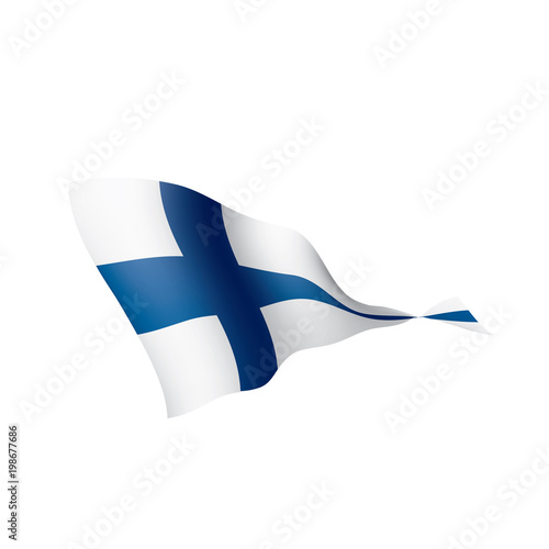 Finland flag, vector illustration
