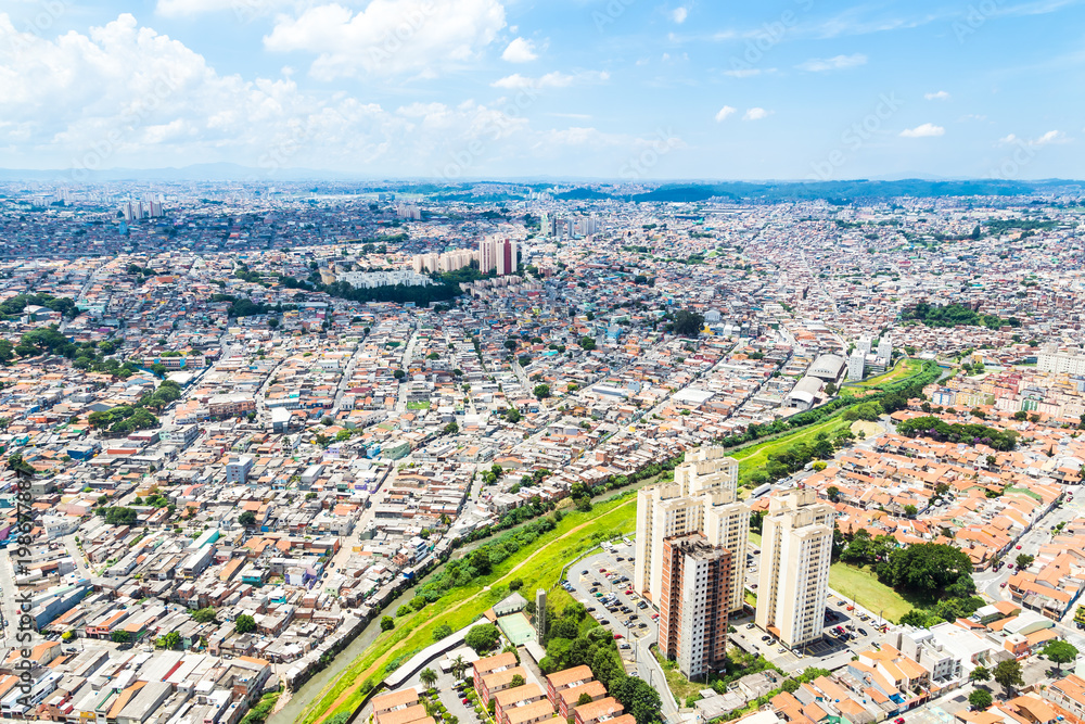 Sao Paulo, Brazil. Aerial View.