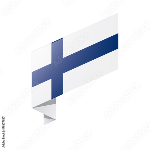 Finland flag, vector illustration