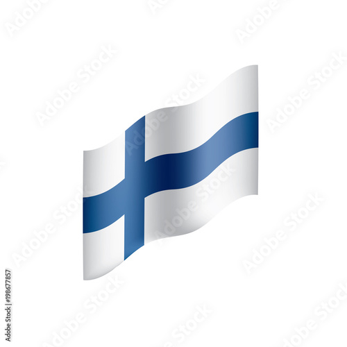 Finland flag, vector illustration