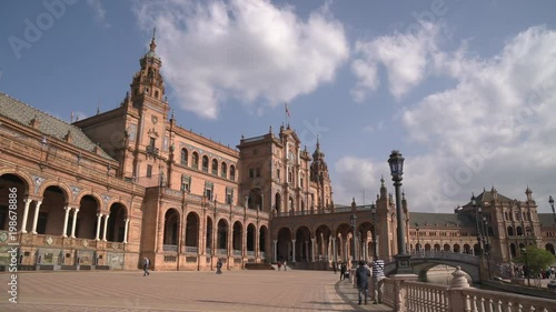 Plaza de Espana with tourists