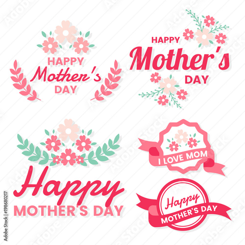 Mother Day Vector label for banner