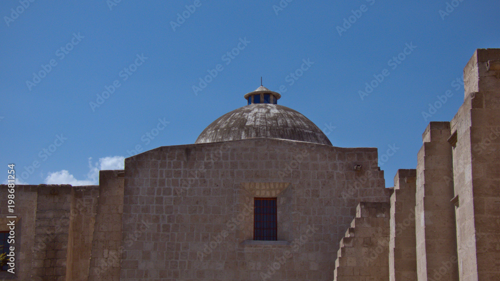 dome of a convent, colonial architecture of Peru.