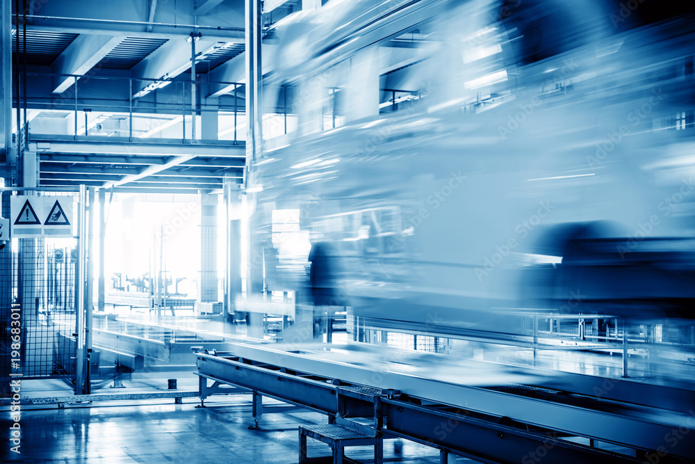 Obraz premium Automobile production line