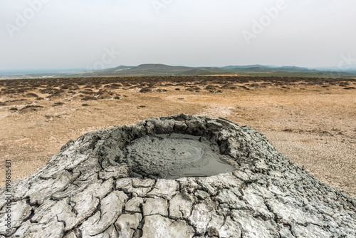 Mud volcano crater