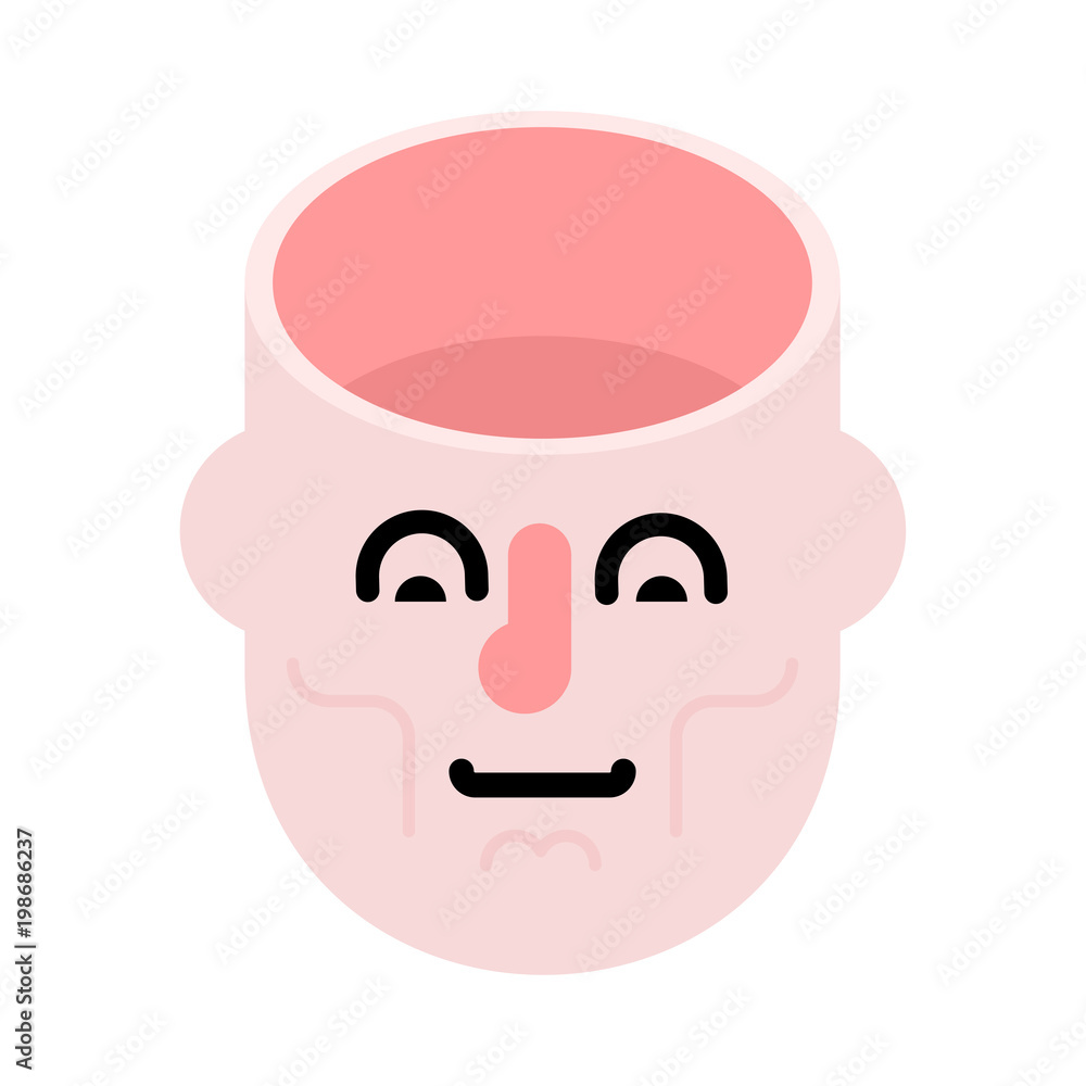 Open head empty. Vector illustration Part body Open head empty. Vector illustration Part body