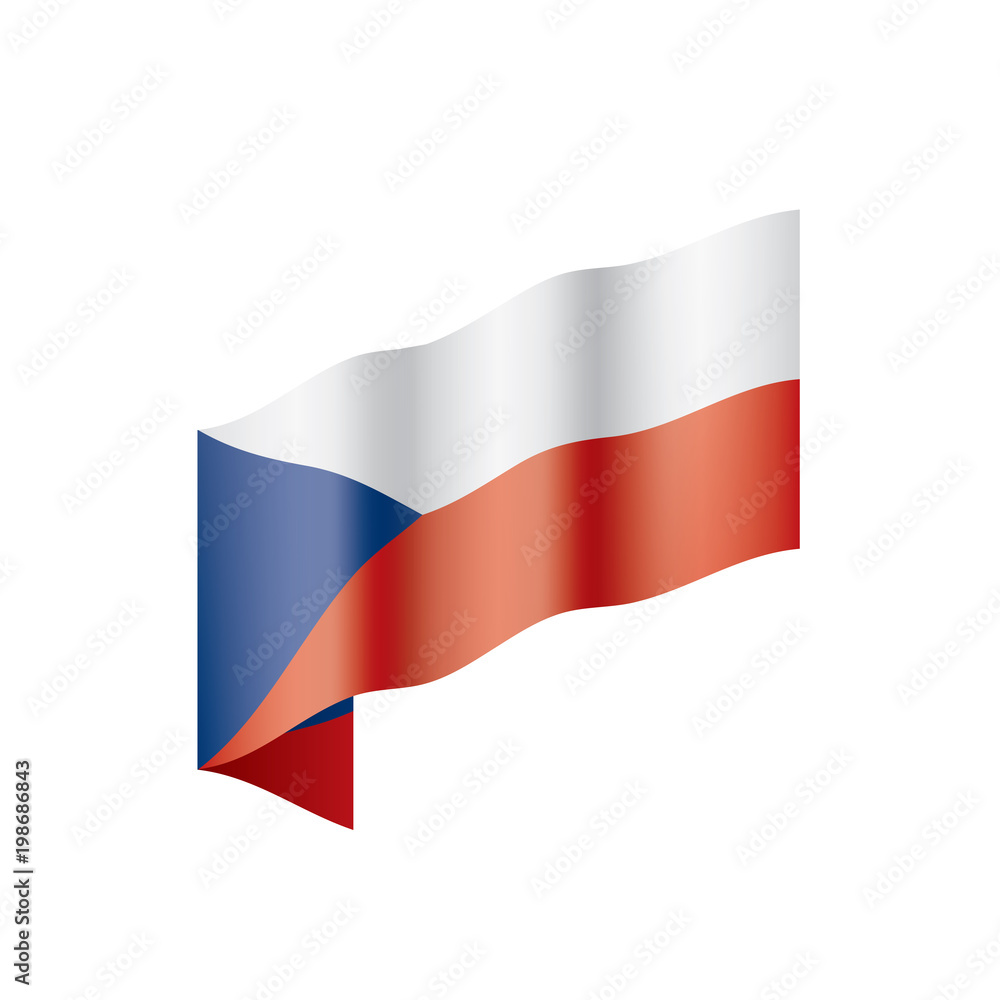 Czechia flag, vector illustration Czechia flag, vector illustration