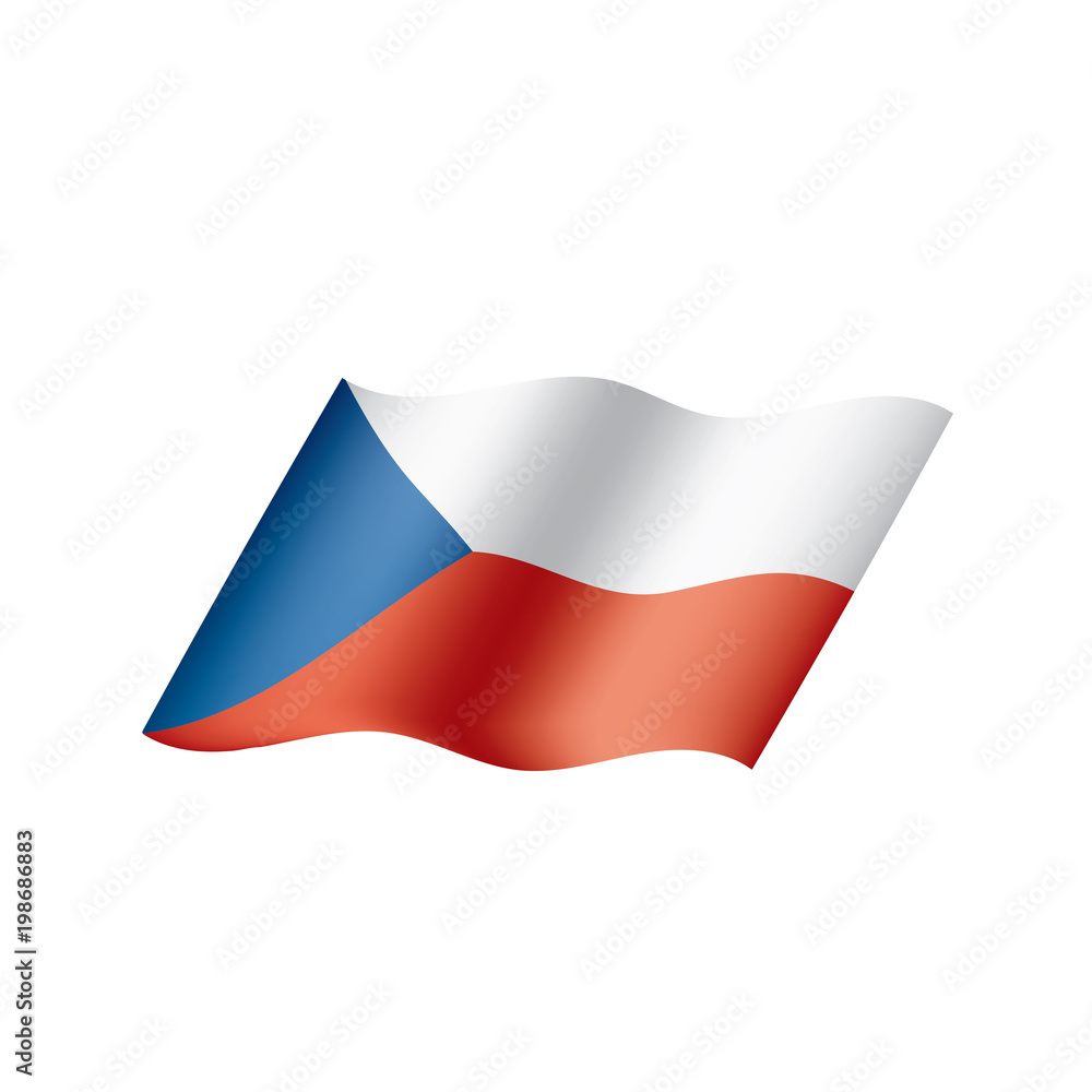 Czechia flag, vector illustration Czechia flag, vector illustration
