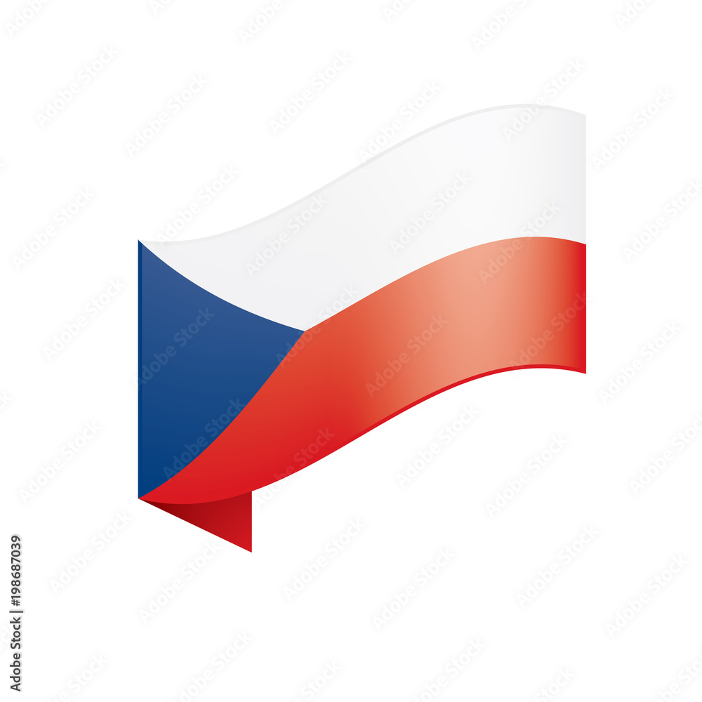 Czechia flag, vector illustration Czechia flag, vector illustration