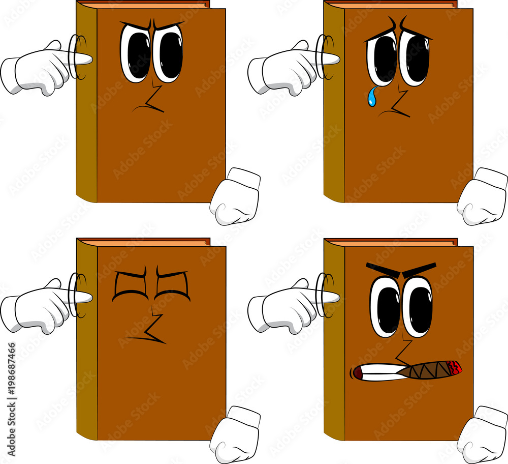 Books shows a you're nuts gesture by twisting his finger around his temple. Cartoon book collection with angry and sad faces. Expressions vector set. Stock Vector | Adobe Stock Books shows a you're nuts gesture by twisting his finger around his temple. Cartoon book collection with angry and sad faces. Expressions vector set. Stock Vector | Adobe Stock