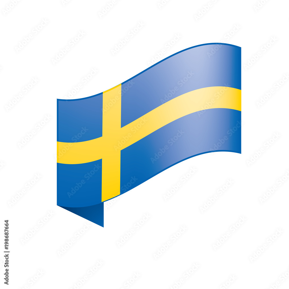 Sweden flag, vector illustration Sweden flag, vector illustration