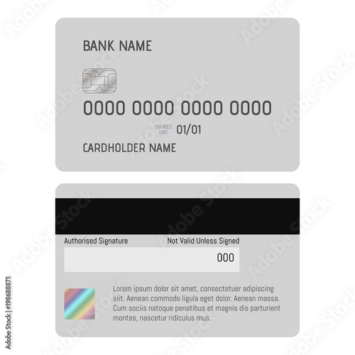 Credit card icon, realistic style