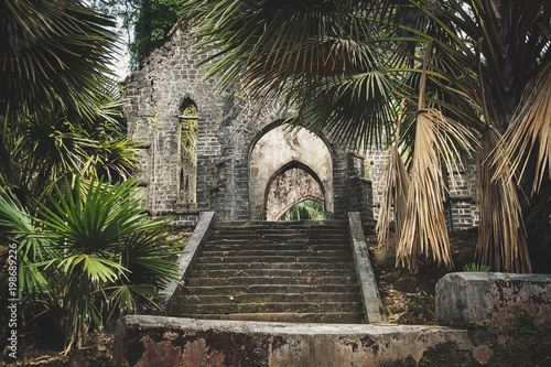 Old presbyterian church ruins Ross Island, port blair photo