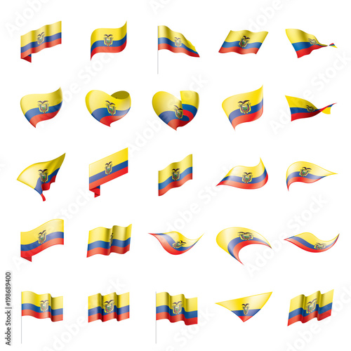 Ecuador flag  vector illustration