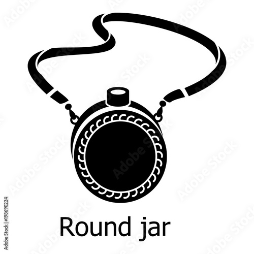 Flask icon, simple black style