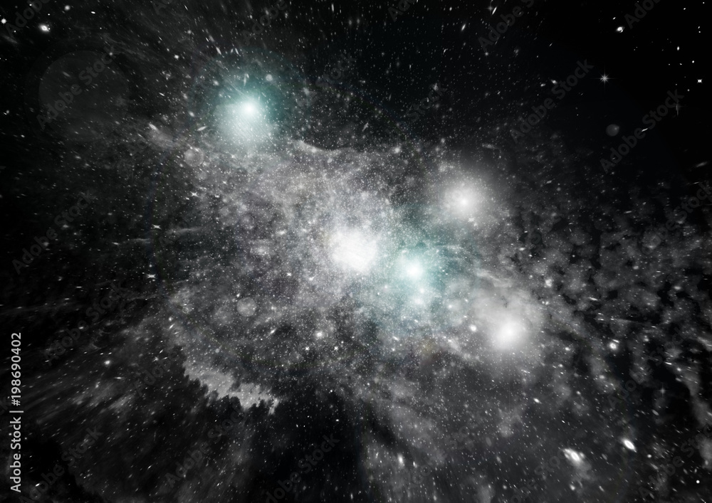 galaxy in a free space galaxy in a free space