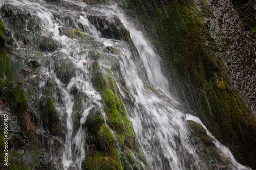 high water fall in cold day.