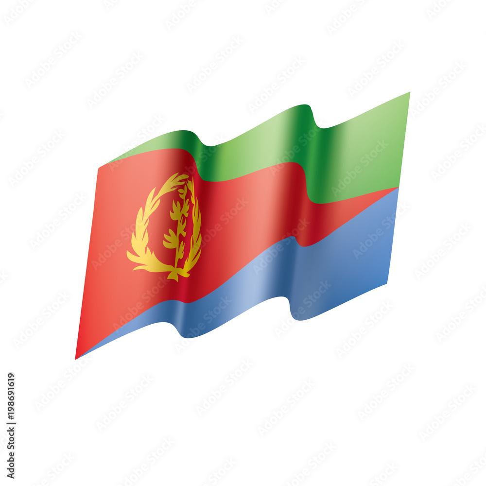 Eritrea flag, vector illustration Eritrea flag, vector illustration