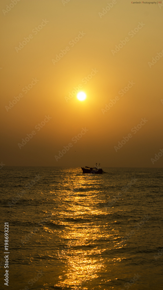 Sunrise at sea