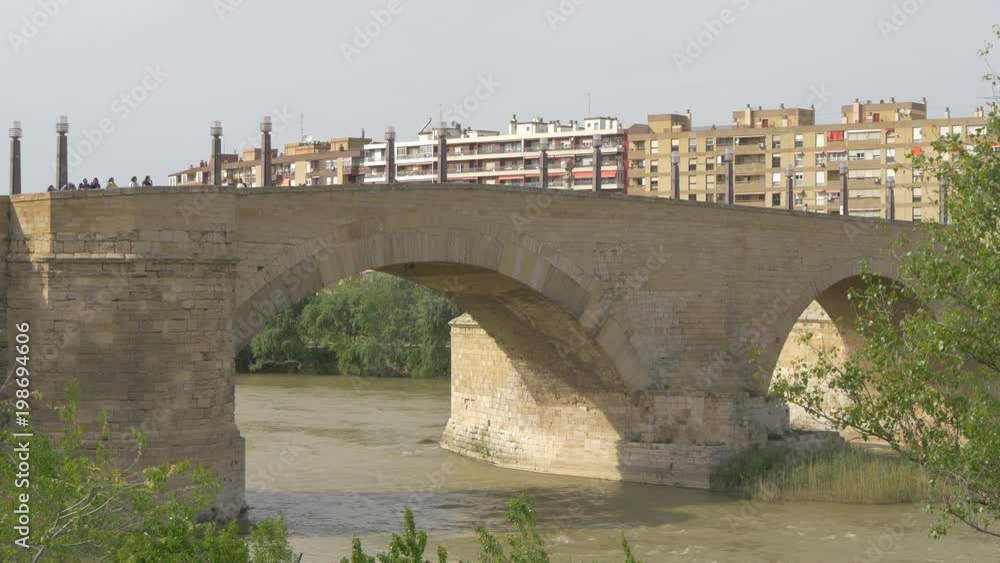 Stone Bridge over Ebro River Stone Bridge over Ebro River