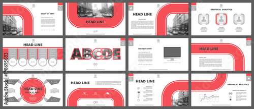 Set of infographic elements for presentation templates. Corporate Business Card. Modern brochure, layout. Flyer design.