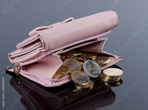 Purse, Open with Saudi Riyal Coins photo