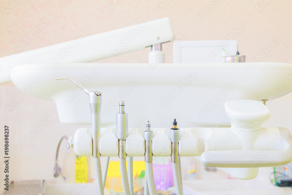 Medical equipment Different dental drills instruments and specialized