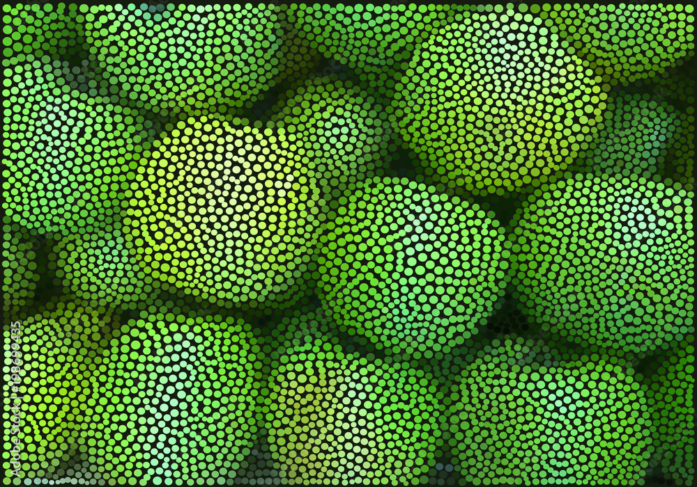 Green dots, abstract apple vector illustration Green dots, abstract apple vector illustration