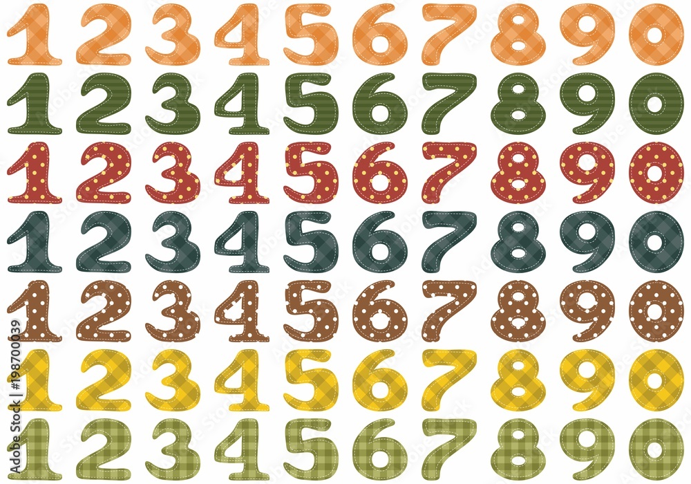 scrapbook numbers on white background scrapbook numbers on white background