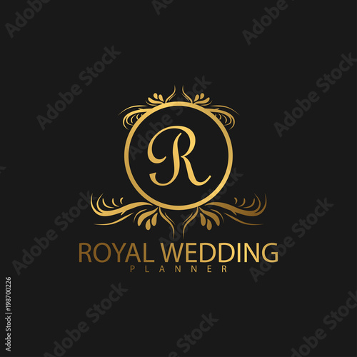 Logo Luxury with Golden Color