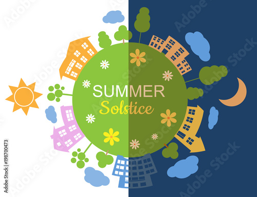 Illustration of summer solstice