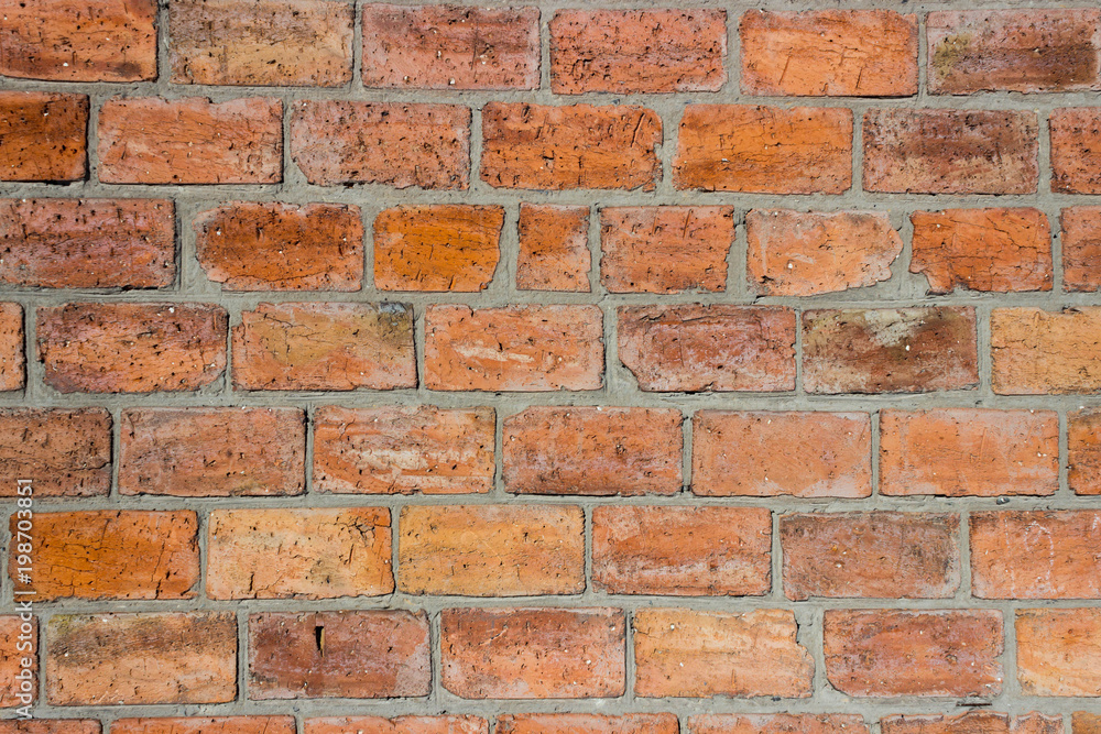 Background from a brick wall. Brickwork made of red large brick. Background from a brick wall. Brickwork made of red large brick.