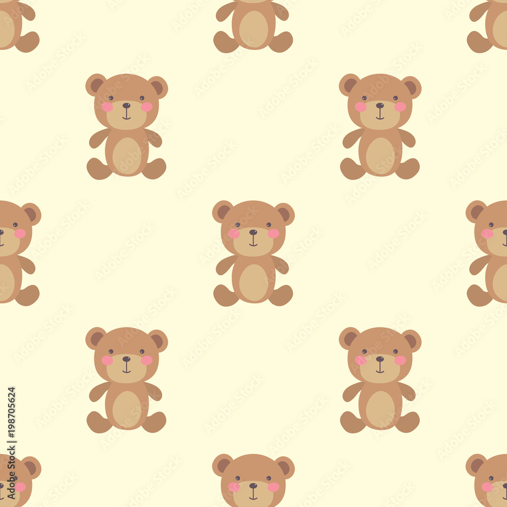 Cute bear toy seamless pattern, Cute bear toy seamless pattern,