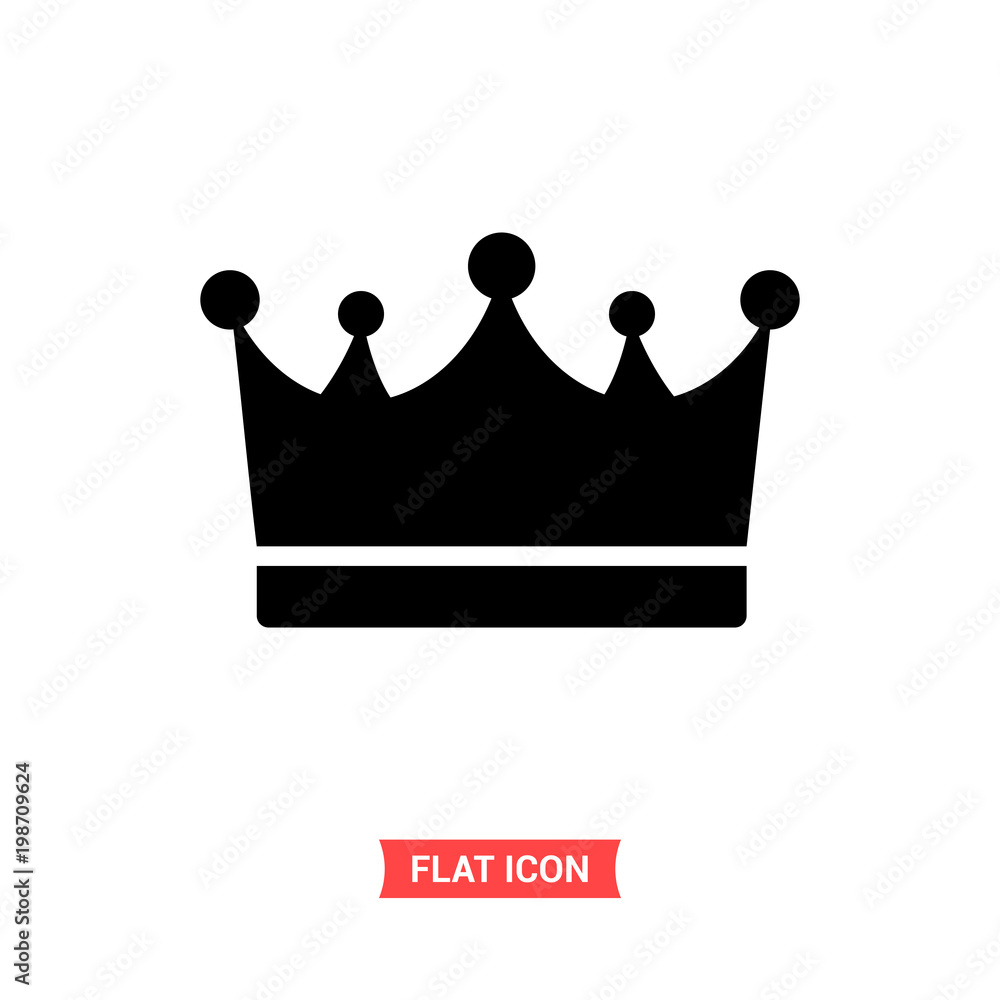 Crown icon, king symbol, vector illustration Crown icon, king symbol, vector illustration