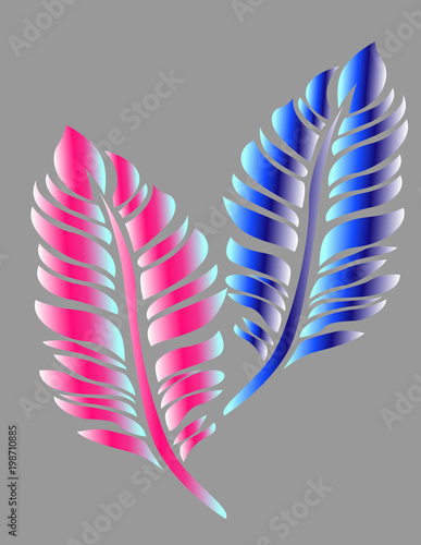 Two bright gradient of the pen, close-up - a beautiful idea for a stylish log...